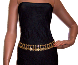 Tailleketting - heupketting goudkleurig | boho style | 105 cm