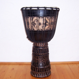 DJEMBE TROMMEL afrikaanse woondeco houtsnijwerk size L #4