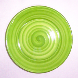 Ontbijtset Groen van Dishes & Deco | Mok + Ontbijtbord Ø 20,8 cm | handgemaakt aardewerk