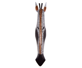 100 cm Houten GIRAFFE masker TEMIKA - Afrikaans dierenmasker