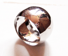 SERVETRINGEN zilverkleurig | set van 2 | luxe napkin rings | bolle vorm