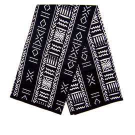424 Afrikaanse stof | Bogolan Mud cloth print Mali - 100% cotton | per yard