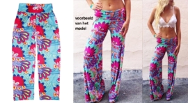 Palazzo pants LICHTBLAUW-PINK | hippie bohemian style maat 40