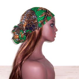 Afrikaanse hoofddoek - headwrap SABELLA | African wax print 100% katoen - 180 x 56 cm