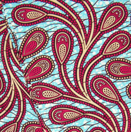 190 Afrikaanse stof | African Wax Print - Ankara fabric - 100% cotton | prijs / yard