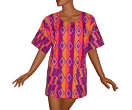 Afrikaans dashiki shirt KENTE PURPLE | african wax print | unisex