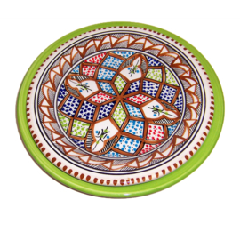 Dinerborden set van 2 - Dishes & Deco | Dinerbord Marron Ø 24 cm + Onderbord Groen Ø 27,5 cm