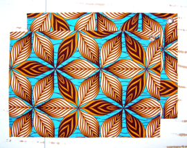 Afrikaanse PLACEMATS Wani | set van 2 | african wax print  | 32,5 x 45 cm | 100% katoen Ankara stof