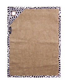 GASTENDOEKJES set TAUPE & ZAND met afrikaanse print | kadoset met zeepje en wandhaak