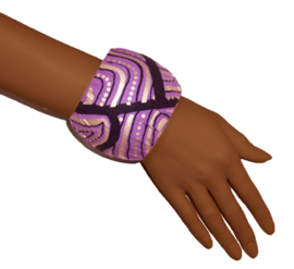 BANGLE | Purple Romance | armband met afrikaanse wax print