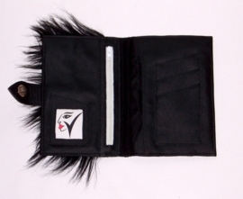 ONYX zwarte leren portemonnee met geitenhuid