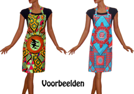 Afrikaanse keukenschort SEEDS | unisex | 100% katoen african wax print