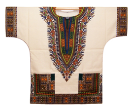 Afrikaans dashiki shirt  CREAM | Vlisco ANGELINA | unisex