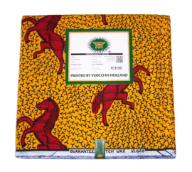 384 VLISCO Wax Hollandais | Jumping Horse | Dutch Wax Block Prints 100% cotton | prijs / yard