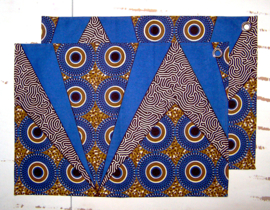 Afrikaanse PLACEMATS Badu | set van 2 | african wax print  | 32,5 x 45 cm | 100% katoen Ankara stof