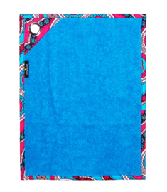 GASTENDOEKJES set BLUE & PINK met afrikaanse print | kadoset met zeepje en wandhaak