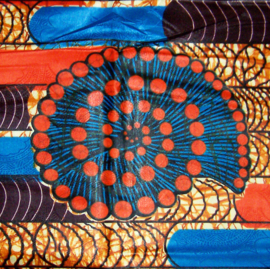 136 Afrikaanse stof | African Wax Bazin (Damast) - 100% cotton  | prijs / yard
