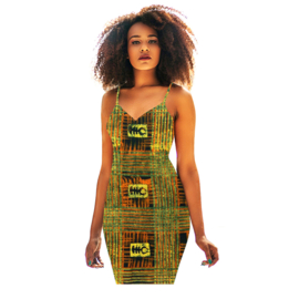 004 GHANA batik stof ADINKRA GREEN - cotton | handgemaakt