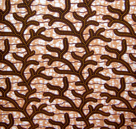 ROOTS BRUIN afrikaans sierkussen | 50 x 50 cm | African Wax Print
