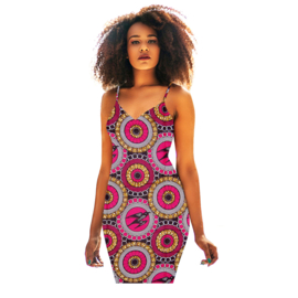 142 Afrikaanse stof | African Wax Print - 100% cotton | prijs / yard