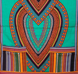 Afrikaans dashiki shirt HEART GROEN | african print | unisex