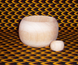 HOUTEN armband + ring set ZIGA | African Chic | cherry wood | bangle maat XL = 22 cm