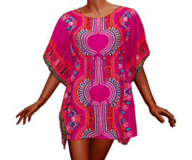 African Gypsy kaftan PINK | korte kaftan / kimono M-XXXL