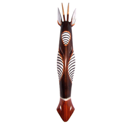 105 cm Houten ANTILOPE masker SEKANI - Afrikaans dierenmasker