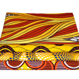 Afrikaanse quiltstoffen | 4 Fat Quarters African Wax Print | bundel YELLOW