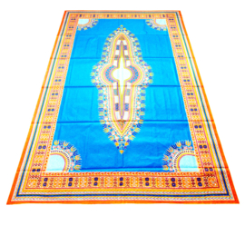 Dashiki stof TURQUOISE | ANGELINA Java Prints van VLISCO | 2 yards = 1 dashiki patroon