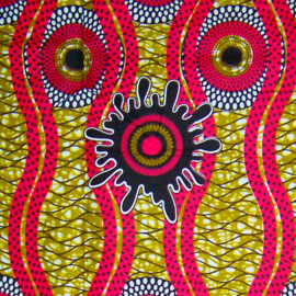 156 Afrikaanse stof | African Wax Print - 100% cotton | prijs / yard