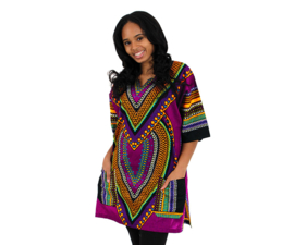 Afrikaans dashiki shirt HEART PAARS | african print | unisex