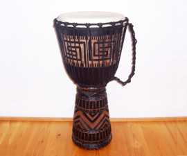 DJEMBE TROMMEL afrikaanse woondeco houtsnijwerk size L #8