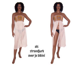 Afrikaanse rok / strandjurk GYPSY | African beach dress | maat L-40