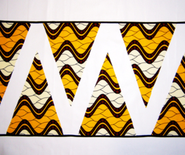 Afrikaanse vlaggenlijn JOIA | slinger met vlaggetjes van African Wax Print stof  | 4 meter