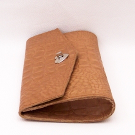 MAHARI leren clutch kroko print met ketting | african chic