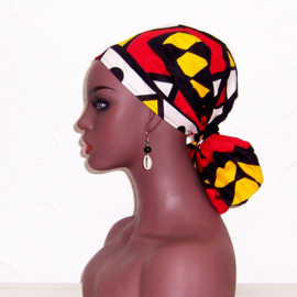 Afrikaans sjaaltje - hoofddoekje SAMACACA | African wax print 100% katoen - 111 x 31 cm