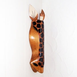 GIRAFFE masker 50 cm | houten afrikaans dierenmasker (#7)