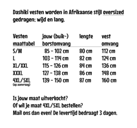 Dashiki vest/shirt met rits DARK RED Vlisco ANGELINA | unisex