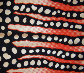 289 Afrikaanse stof | Bogolan Mud Cloth Print met metallic opdruk - 100% cotton | prijs / yard