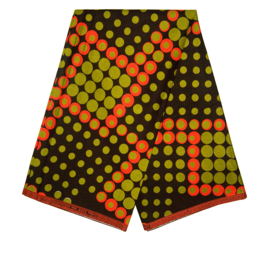 455 Afrikaanse stof | African Wax Print - Ankara fabric - soft cotton | Retro colors | per yard