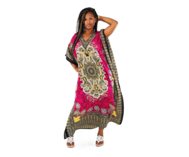 Kaftan PINK MEDITERRANEA | paisley boho gypsy | M-XXXL