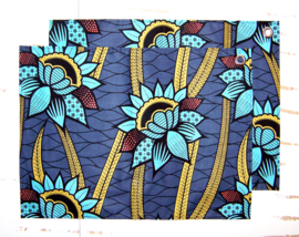 Afrikaanse PLACEMATS Nairobi | set van 2 | african wax print  | 32,5 x 45 cm | 100% katoen Ankara stof