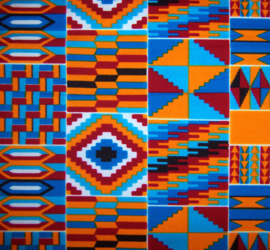 345 Afrikaanse stof | Kente Ghana - African Wax Print - Polycotton | prijs / yard