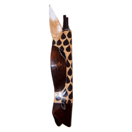 50 cm Houten GIRAFFE masker NEGASI - Afrikaans dierenmasker