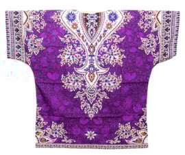 African dashiki shirt VIOLET | etnische print | unisex