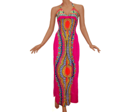 African Gypsy halterjurk MOZAIEK PINK | 3 maten