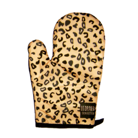 Ovenwant & pannenlap set LEOPARD met afrikaanse print  | in cadeautasje