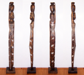 JAVANESE WOMAN houten beeld 150 cm | Javaanse vrouw met kruik
