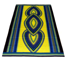 Dashiki stof HEART LICHTGEEL | african print | 100% katoen | coupon 180 x 110 cm